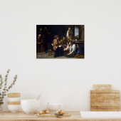 Gentileschi - geboorte van Sint John De baptist Poster (Keuken)
