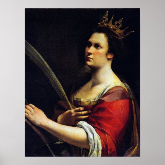 Gentileschi - Heilige Catharina 1615 Poster (Voorkant)