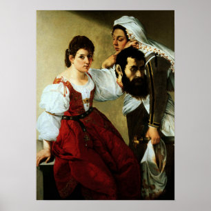 Gentileschi - Judith, dienstmeid met hoofd Poster