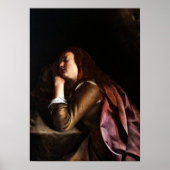 Gentileschi - Magdalene Penitent Poster (Voorkant)