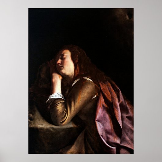 Gentileschi - Magdalene Penitent Poster (Voorkant)