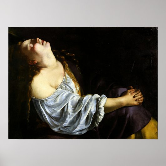 Gentileschi - Maria Magdalena Poster (Voorkant)