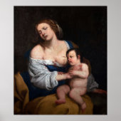 Gentileschi - moeder en kind poster (Voorkant)