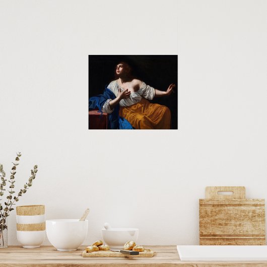 Gentileschi - Penitent Magdalene Poster (Keuken)