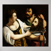 Gentileschi - Salome met hoofd van John De baptist Poster (Voorkant)