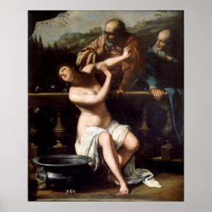 Gentileschi - Susanna en de ouderlingen Poster