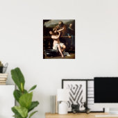 Gentileschi - Susanna en de ouderlingen Poster (Thuiskantoor)