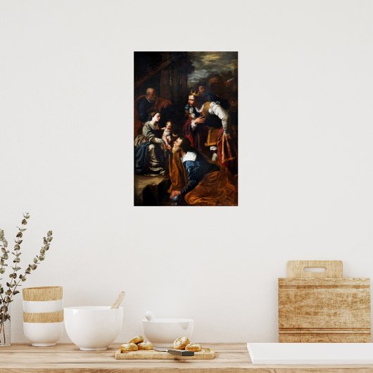 Gentileschi - Verontreiniging van de Magi Poster (Keuken)