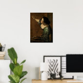 Gentileschi - Zelfportret Allegorie van de Schilde Poster (Thuiskantoor)