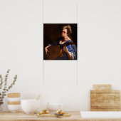 Gentileschi - zelfportret als lutespeler poster (Keuken)