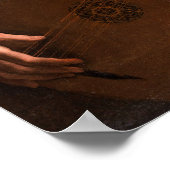 Gentileschi - zelfportret als lutespeler poster (Hoek)