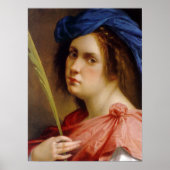 Gentileschi - Zelfportret Poster (Voorkant)