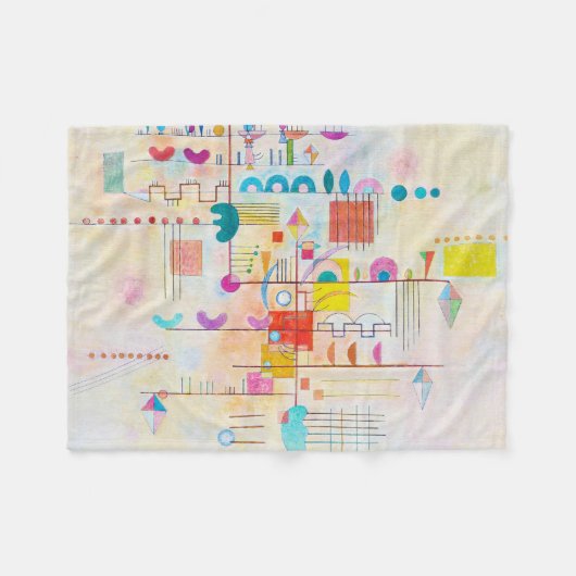 Gentle Accent, Wassily Kandinsky Fleece Deken (Voorkant (Horizontaal))