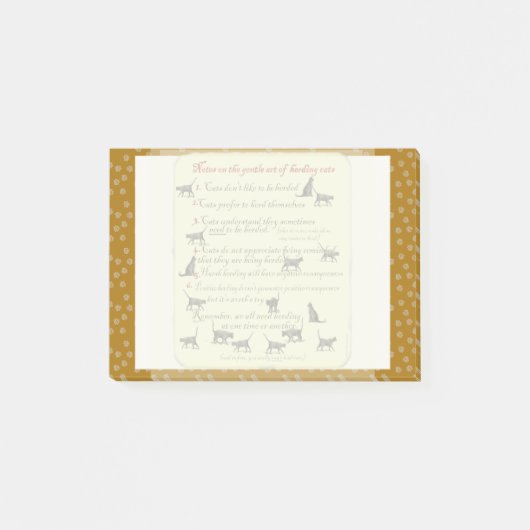 Gentle Art Herding Cats Post-it Post-it® Notes (Voorkant)