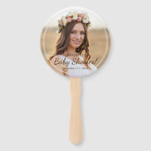 Gentle Beige Roos Meisje Baby shower Handwaaier (Achterkant)