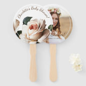 Gentle Beige Roos Meisje Baby shower Handwaaier (Voorkant en achterkant)