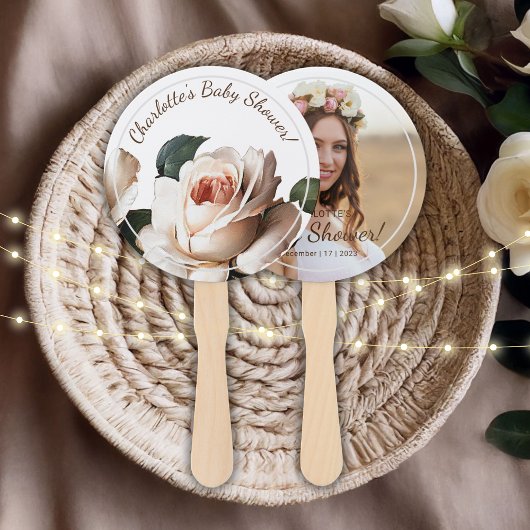 Gentle Beige Roos Meisje Baby shower Handwaaier