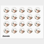 Gentle Beige Roos Meisje Baby shower Ronde Sticker (Vel)