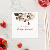 Gentle Beige Roos Meisje Baby shower Servet (Insitu)
