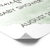 Gentle Beige Woodland Beer Baby Welkom Poster (Hoek)