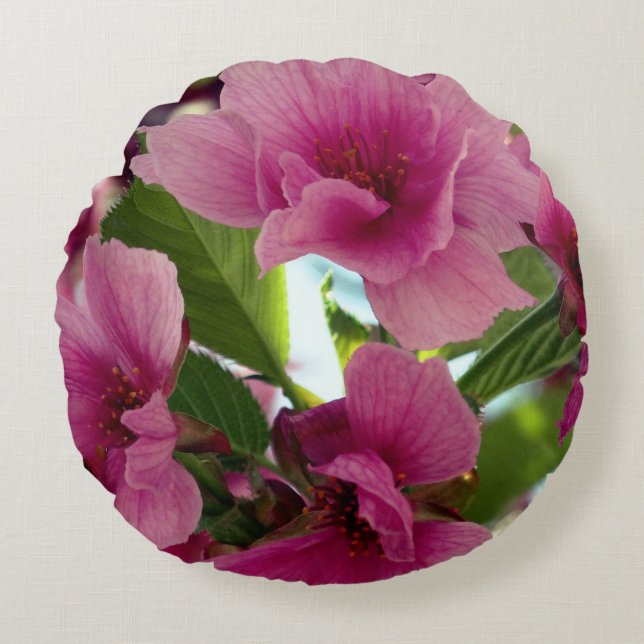 Gentle Bloom-kussen Rond Kussen (Voorkant)