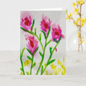 Gentle Blooms – Soft Watercolor Floral Greeting Kaart (Gele Bloem)