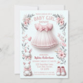 Gentle Blossom Welkom: Baby Girl Shower Kaart (Voorkant)