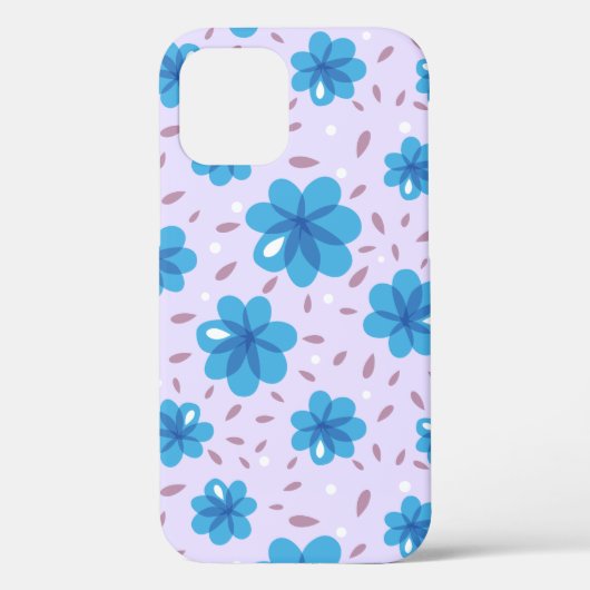 Gentle Blue Flowers Pattern Case-Mate iPhone Case (Achterkant)