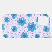 Gentle Blue Flowers Pattern Case-Mate iPhone Case (Achterkant (horizontaal))
