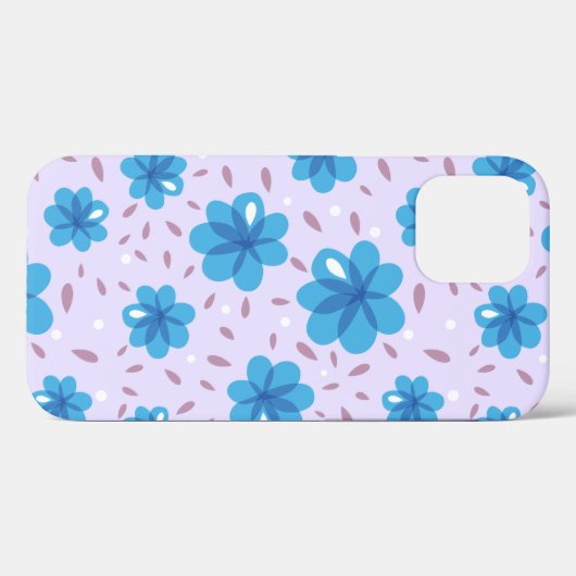 Gentle Blue Flowers Pattern Case-Mate iPhone Case (Achterkant (horizontaal))