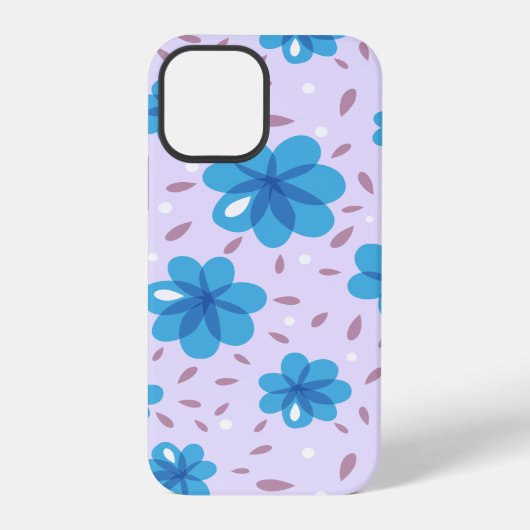 Gentle Blue Flowers Pattern iPhone Hoesje (Achterkant)