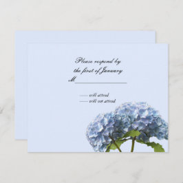 Gentle Blue Hydrangeas Reply Kaart