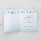 Gentle Blue Waterverf Stars Bedankkaart (Binnen)