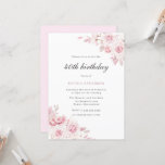 Gentle Blush Elegant Flowers 40th Birthday Party Kaart<br><div class="desc">Gentle Blush Elegant Flowers Womans 40th Birthday Party Invitation Bekijk onze winkel voor nog veel meer huwelijksuitnodigingen en overeenkomende objecten.</div>