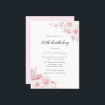 Gentle Blush Elegant Flowers 50th Birthday Party Kaart<br><div class="desc">Gentle Blush Elegant Flowers 50th Birthday Party Invitation Bekijk onze winkel voor nog veel meer huwelijksuitnodigingen en overeenkomende objecten.</div>