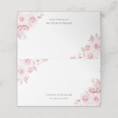 Gentle Blush Pink Elegant Wedding Verloving Plaatskaartje (Buitenkant ongevouwen)