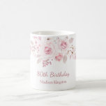 Gentle Blush Pink Floral 80th Birthday Party Gift Koffiemok<br><div class="desc">Gentle Blush Pink Floral 80th Birthday Party Gift Coffee Mok Zie overeenkomend collectie in Niche en Nest Store</div>