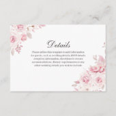 Gentle Blush Pink Weddenschap Informatiekaartje (Voorkant)
