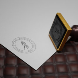 Gentle Botanicals Monogram Retour Adresstempel Rubberstempel