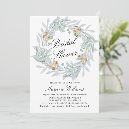 Gentle Botanics Bridal Shower Kaart (Staand voorkant)