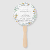 Gentle Botanics | Trouwprogramma Hand Fan Handwaaier (Achterkant)