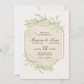 Gentle Botanics Wedding Invitation Kaart (Voorkant)