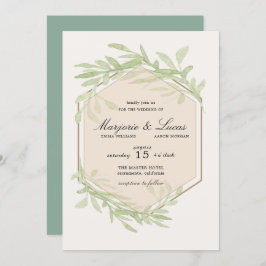 Gentle Botanics Wedding Invitation Kaart