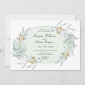 Gentle Botanics Wedding Invitation Kaart (Voorkant)