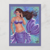 Gentle Breeze mermaid briefkaart van Renee L. Lavo (Voorkant)