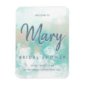 Gentle bruiloft turquoise esthetisch vrijgezellenf magneet (Verticaal)