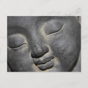 Gentle Buddha Face Stone Sculpture Briefkaart