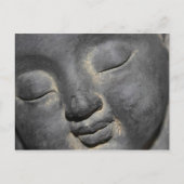 Gentle Buddha Face Stone Sculpture Briefkaart (Voorkant)