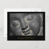 Gentle Buddha Face Stone Sculpture Briefkaart (Voorkant / Achterkant)