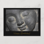 Gentle Buddha Face Stone Sculpture Briefkaart (Voorkant)
